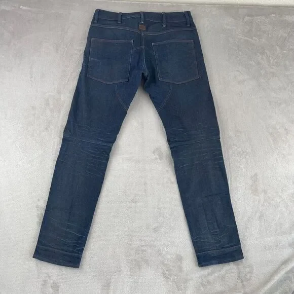 G-Star Raw Jeans Men 32x31 Blue 3D Slim Fit Button Fly Articulated Knees‎ 5620